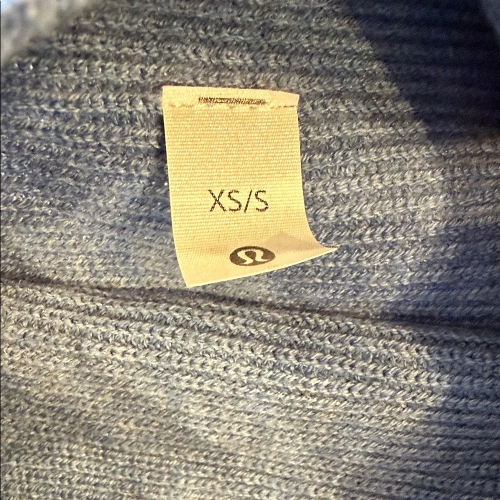 lululemon Ribbed Cowl Neck Sweater in Blue XS/S
